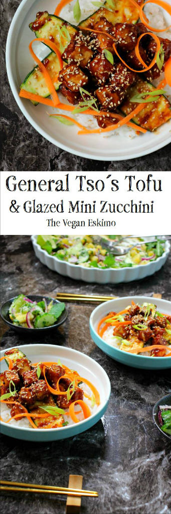 General Tso´s Tofu & Glazed Mini Zucchini - The Vegan Eskimo