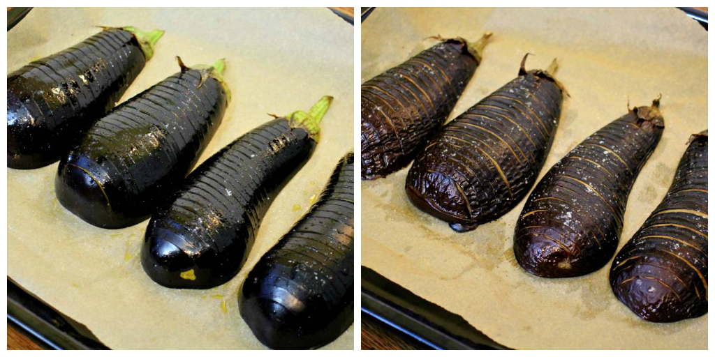 Seitan Loaded Hasselback Aubergine - The Vegan Eskimo