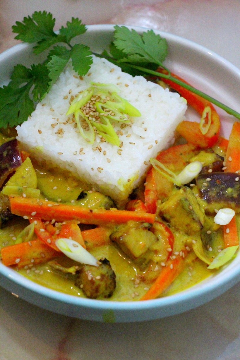 Mango Tofu Coconut Curry - The Vegan Eskimo