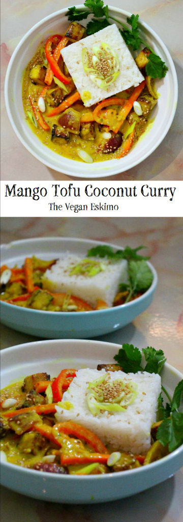 Mango Tofu Coconut Curry - The Vegan Eskimo
