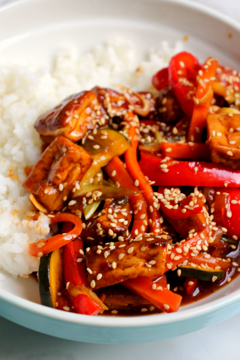 Orange Hoisin Glazed Tofu and Veg - The Vegan Eskimo