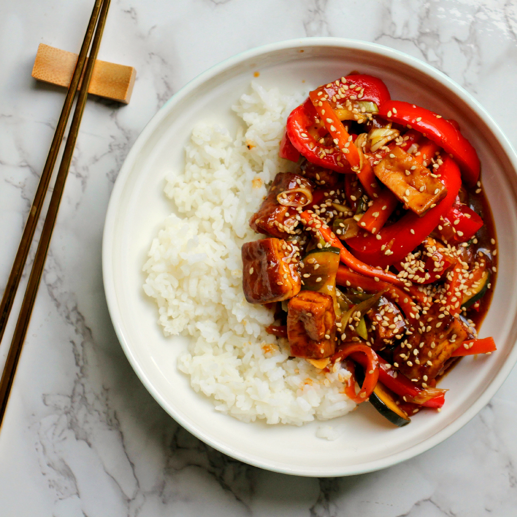 Orange Hoisin Glazed Tofu and Veg - The Vegan Eskimo