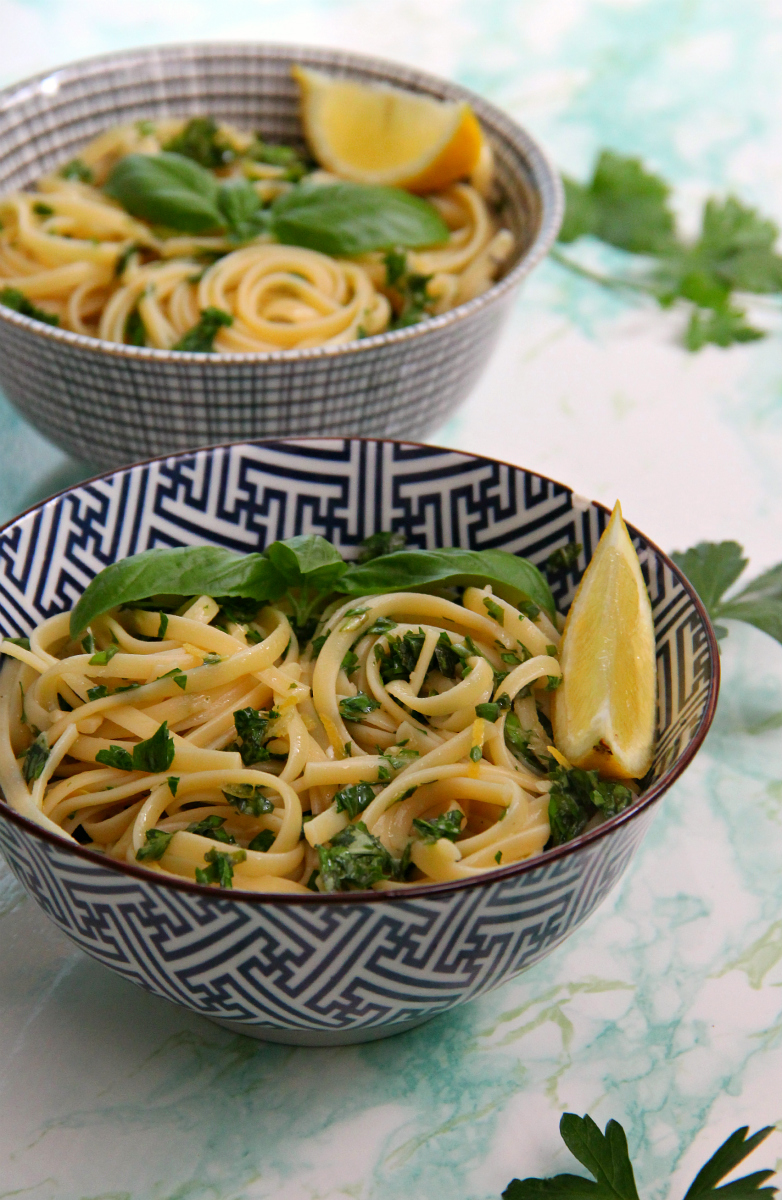 Pasta Basil Gremolata Vinaigrette - The Vegan Eskimo