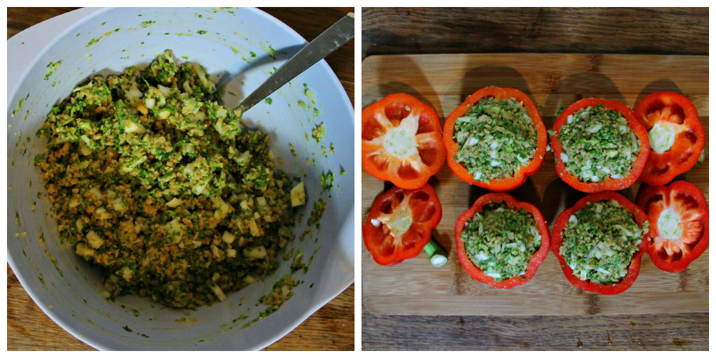 Seitan Chimichurri Stuffed Bell Peppers - The Vegan Eskimo