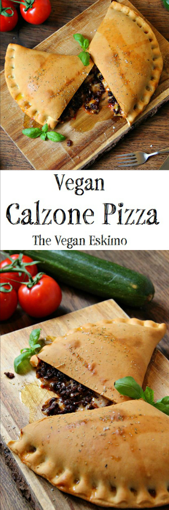 Vegan Calzone Pizza - The Vegan Eskimo