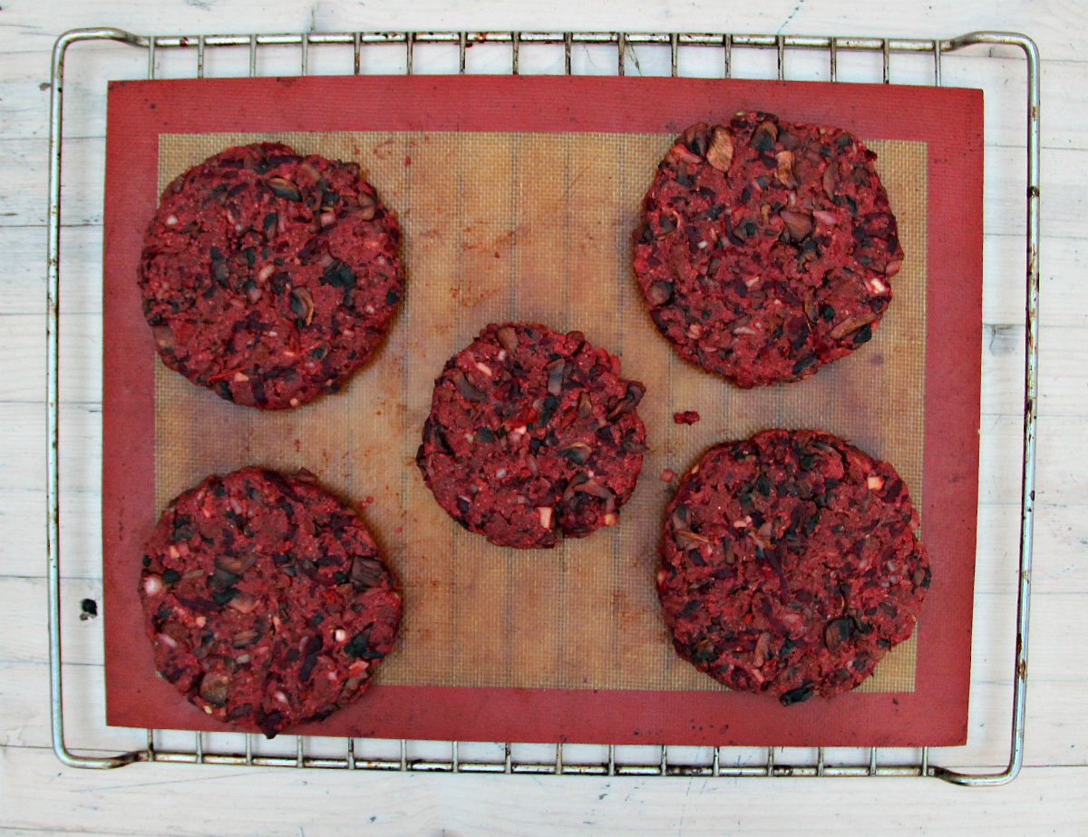 Vegan Mushroom Beet Root Soy Granule Burgers - The Vegan Eskimo