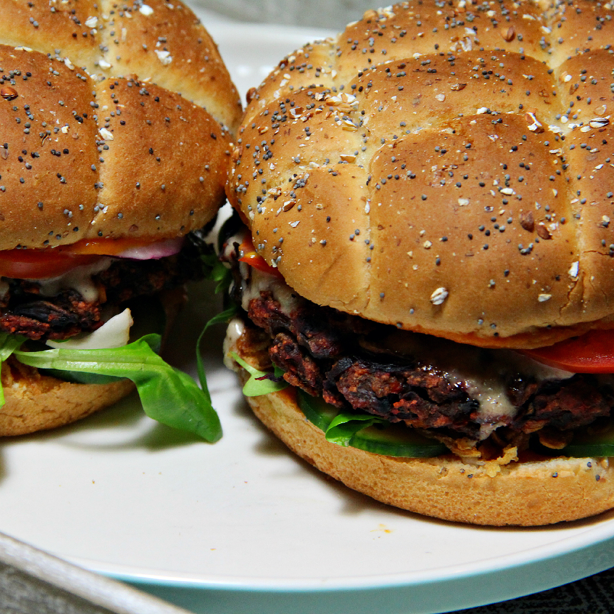 Vegan Mushroom Beet Root Soy Granule Burgers - The Vegan Eskimo