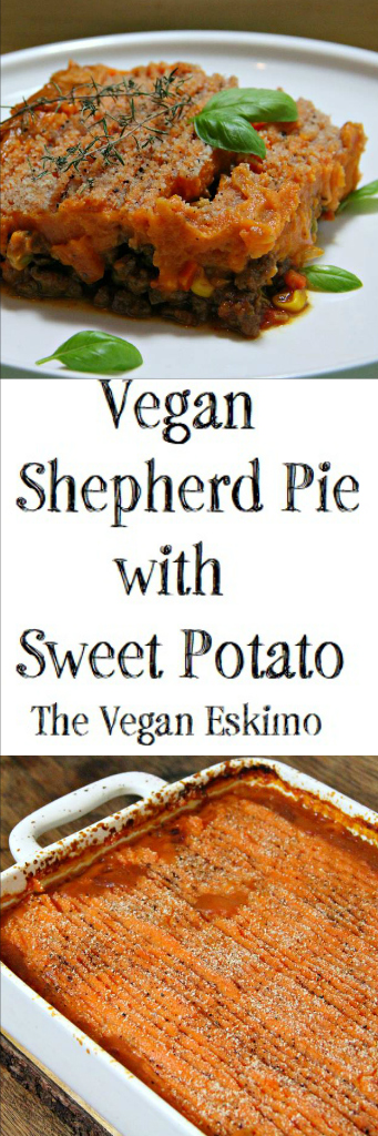 Vegan Shepherd’s Pie Sweet Potato Mash - The Vegan Eskimo
