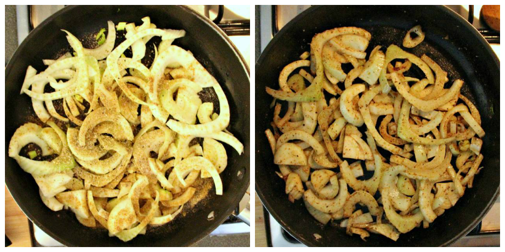 Fried Fennel Pomegranate Apple & Walnut Salad - The Vegan Eskimo