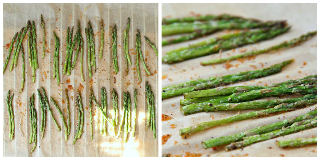 Vegan Cheesy Roasted Mini Asparagus - The Vegan Eskimo