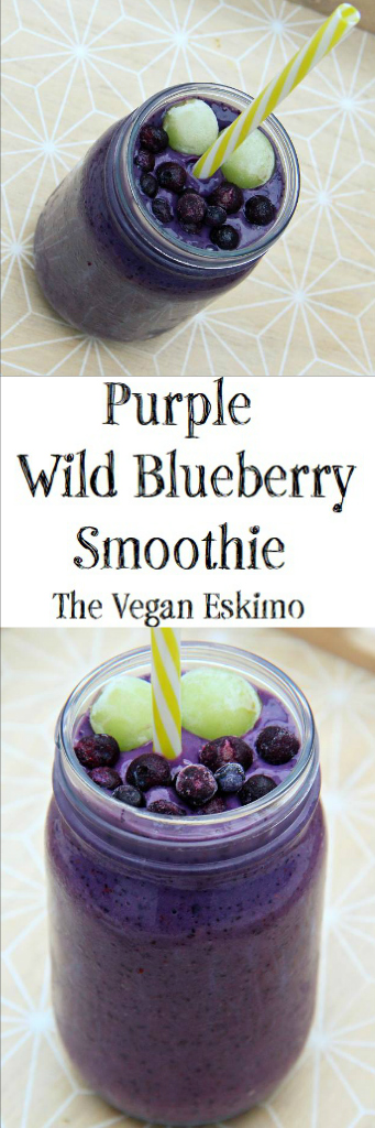 Purple Wild Blueberry Smoothie - The Vegan Eskimo